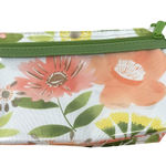 Thirty One Gifts White & Pink Floral Makeup‎ Bag Zipper Transparent Pouch Travel Photo 0