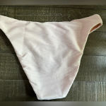 J.Crew NWT Ribbed high-rise cheeky bikini bottom style BE808 Baby Pink Size M Photo 1