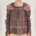 Ulla Johnson 6 Pía Silk Rouched Blouse in Earth Photo 0