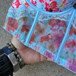 Victoria's Secret Victoria’s Secret 38D Very Sexy Blue Orange Poppy Shine Strap Corset Bra Bustier Photo 4