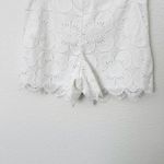 Trina Turk [] Cece White Lace Eyelet Scalloped Hem Mid Rise Shorts Bridal Size 4 Photo 6