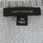 Ann Taylor Size Gray Crewneck Wool Sweater Black Rhinestone Detail Extra Small Photo 3
