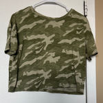 Old Navy  Size S Green Camouflage Crop Top Photo 0
