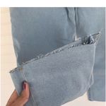 Revamped  light wash cropped frayed denim jeans size 5 Photo 5