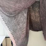 Women’s Pink Grey Ombre Paisley Shawl Scarf Wrap One Size EUC Gray Photo 1