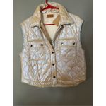 Umgee  Shimmery Quilted Vest in Warm Sand Size Small Photo 1