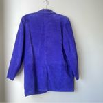 Vintage 90s Atlantic Beach Leather Coat Works Purple Suede Studded Jacket 16 Photo 4