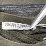 Project Social T  Gray Raw Edge Slub Knit Crewneck Sweatshirt Size Small Photo 6