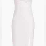 Dress the Population NWOT Alana Front Slit Body-Con Dress in White Size S Photo 3