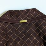 St. John Vintage 1990s Sport Chocolate Brown Quilted Suit Set Blazer Trousers 90s Photo 5