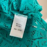 Rebecca Malone Lace Teal Button Up Jacket Photo 3