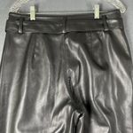 Loft  Womens 8 Tall Black Imitation Leather Flat Front Casual Dress Career Pants‎ Photo 9