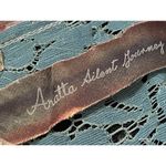 Aratta Silent Journey Floral Stripe Shirt Dress size Medium Blue Photo 6