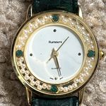 Rumors women’s vintage forest green/gold‎ genuine leather adjustable watch Green Photo 3