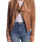 Romeo + Juliet Couture Tobacco Brown Waterfall Faux Suede Jacket Photo 0