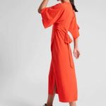 Athleta Calistoga Vibrant Orange Wrap Dress SZ:XXS Photo 2