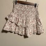 Intermix  Mariah Ruffled Floral Voile Mini Skirt In Multi- Size Medium Photo 2