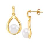 Giani Bernini  18K/SS Cultured Freshwater Pearl 8mm Drop Earrings - Made in Italy Photo 4