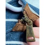 Ralph Lauren Lauren Women's Cotton Shirt Striped Long Sleeve Zip Shoulder 1X Photo 7