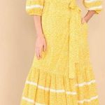 Olivia James the Label Claire Scatter Golden Dress NWT Sz. M Yellow Size M Photo 0