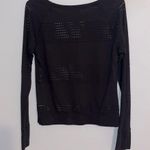 Athleta Women’s Limitless crew neck mesh black long sleeve workout gym athletic Photo 2