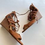 Franco Sarto Mollie Vegan Leather Wedge Sandals Womens Size 10M Brown Shoes Photo 7