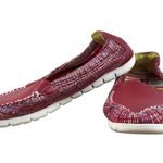 SAS Sunny Slip On Leather Loafer Women 9N Red/Rainbow Everyday Comfort Made USA Red Size 9 Photo 2