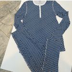 Roller Rabbit NWT  X BLOOMIES BLUE SKULL DOODLE Pima Cotton LS Pajamas Size L Photo 1