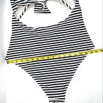 One Piece 🌴SWIMSUIT Black and White Cutout  With or Without Strap Cute Tie Front Photo 4