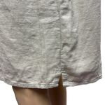 Croft & Barrow Linen Blend Split Neck Tan Croft Barrow Floral Embroidered Sleeveless Dress M Photo 8