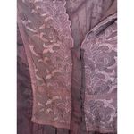 Coldwater Creek  purple lace trim blouse size large Photo 2