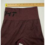 ECHT Burgundy Ribbed Seamless Leggings Athletic Workout Gym Fitness Yoga Pants Photo 3