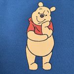 Disney Winnie The Pooh Sweatshirt Pullover Cropped Teal Loose Fit Size Medium Photo 7