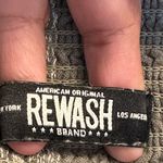 REWASH  Bohemian Anthropologie Army Green White Stripe Pants Size Small EUC #0774 Photo 3