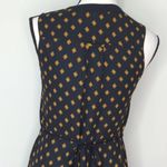 H&M Womens Shirt Dress Diamond Print Button Tie Waist Sleeveless Black Size 4 Photo 4