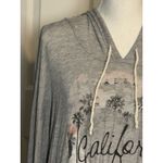 Four Girlz “Always California Dreamin” Thin, Light Gray Hoodie, Rayon/spandex, L Size L Photo 1