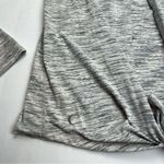 Zyia  Active Women Large Light Heather Grey Gray Split Back Long Sleeve Top Shirt Photo 9