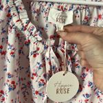 Hippie Rose Hippie‎ Rose Floral Short Sleeve Shirt White Multicolor Print Size XS NWT Photo 1