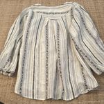 Drew  Anthropologie Flowy Bell Sleeve Top Medium Stipe Photo 6