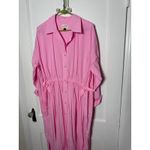 Universal Threads Universal Thread Pastel Pink Oversized Midi Shirt Dress Women's Large Photo 2