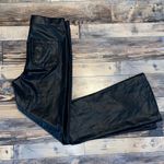 REWASH  Black Faux Leather Trousers Photo 0