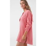 O'Neill Pink 100% Cotton Gauze Saltwater Solids Belizin Coverup Tunic Size S Photo 2