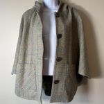 Paul & Joe for Target Hooded Plaid Cape Coat L/XL Wool Blend Front Pockets Green Size L Photo 10