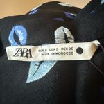 ZARA  Blue Lips Viscose Button Up Shirt Top Blouse All-Over Print NWT Size Small Photo 3