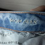 American Eagle  High Rise Distressed Mom Jeans Raw Hem Stretch size 6 Photo 5