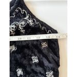 90s VTG Ashim Black Velvet Embroidered Tank Top Sleeveless Bohemian Festival Photo 2