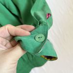 GALINDA Wang 100% Silk Reversible Jacket Green & Mixed Print EUC SZ L Pockets Size L Photo 6