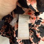 Karl Lagerfeld  Black Floral Ruffled Sleeveless Blouse Size Large Photo 3