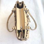 Coach Vintage Legacy Leather Satchel Tote Beige Woven Belt Tassel Charm Y2K Photo 2