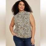 Maurice's  Plus Size 1X Double Layer Animal Mock Neck Tank Top Photo 1